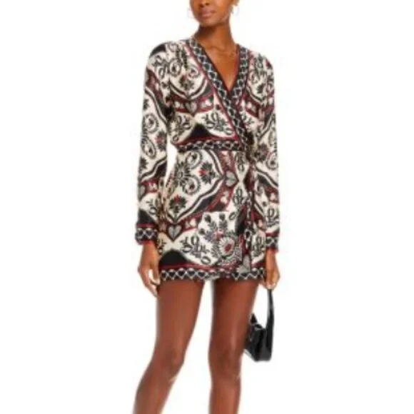 NWOT Farm Rio Passion Scarf Wrap Mini Dress XXS $215 - Picture 10 of 15